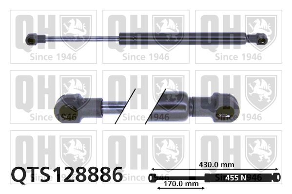 QUINTON HAZELL dujinė spyruoklė, bagažinė QTS128886